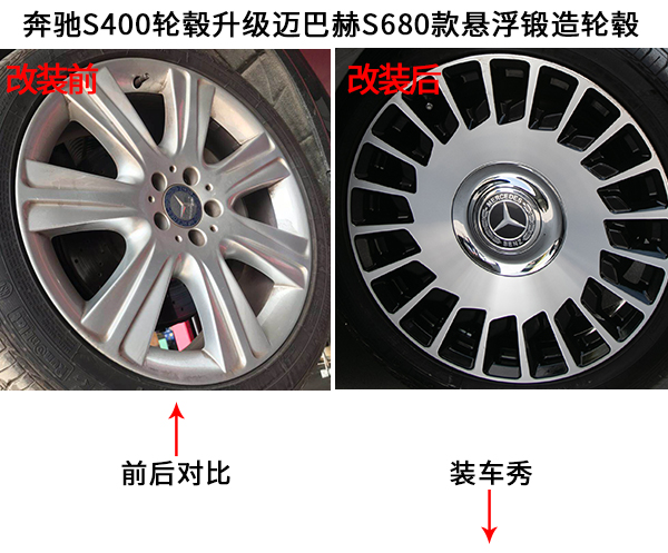 BCs400升级迈巴赫s680款锻造悬浮轮毂