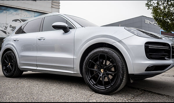 卡宴款炫黑轮毂适用于保时捷macan 911 718 panamera